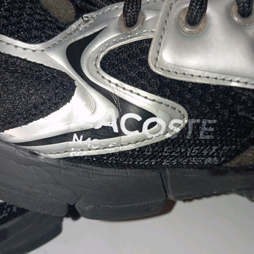 Lacoste sneakers size 44.5 used, black with repair