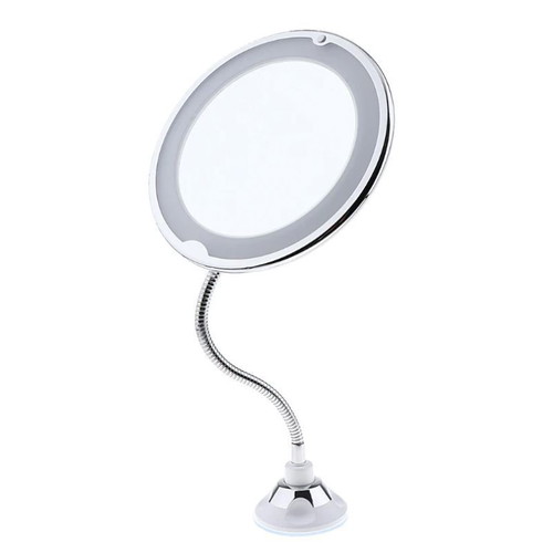Magnifying Mirror with LED Light 10x and Flexible Neck