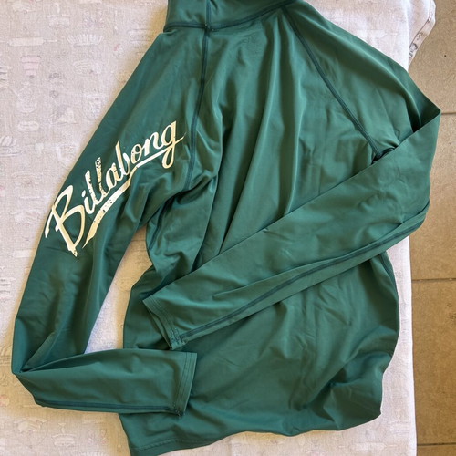 Billabong Kids Long-Sleeve Rash Guard SPF 50+ Size L Green