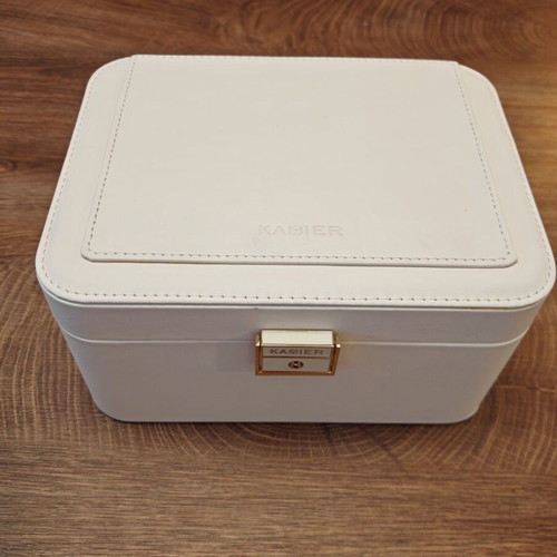 Jewelry box new, white with drawers and compartments