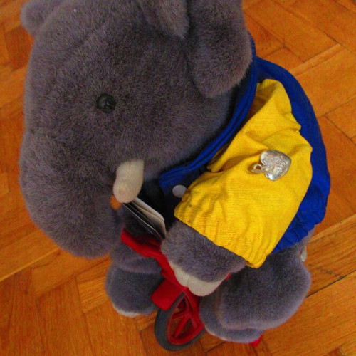 Elephant cyclist wind-up 40cm from el Greco new