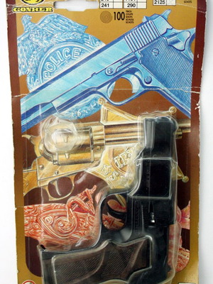 Gonher Police Die Cast Metal Toy Gun Sealed Vintage 90's New