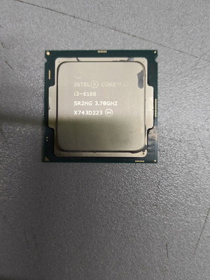 Intel i3-6100 CPU used, tested, without cooler