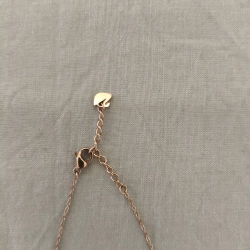 Necklace Black Swan Pendant Stainless Steel New, Rose Gold Tone