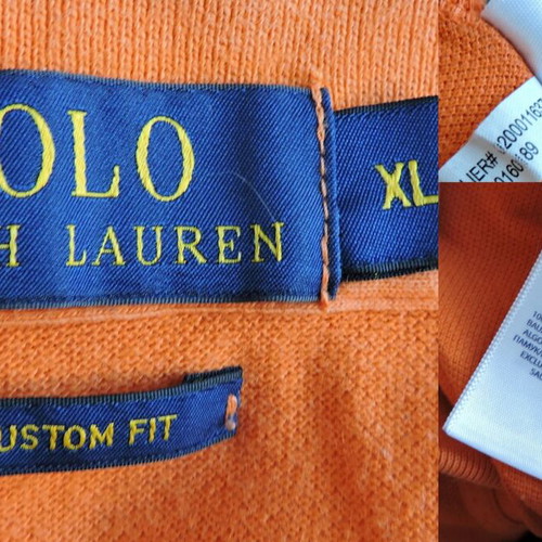 Polo Ralph Lauren Orange Custom Fit Short Sleeve Polo Shirt XL