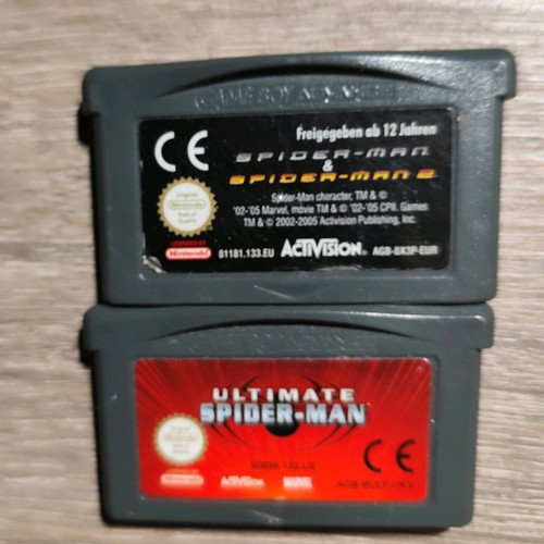 Ultimate Spider-Man and Spider-Man 1 & 2 Game Boy Advance used