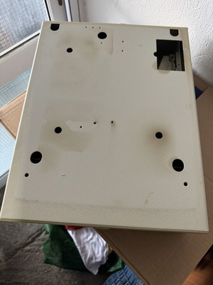 Old cash register drawer, manual bottom opening