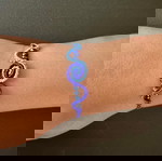  Χειροποίητο βραχιόλι macrame ρυθμιζόμενο σπιράλ σχέδιο μπλε