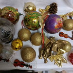 Christmas ornaments used, assorted set