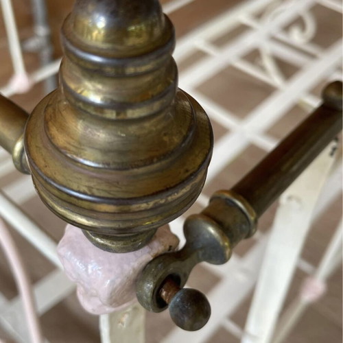 Antique brass baby cradle used, collectible decor