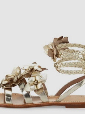 Tory Burch σανδάλια σαν καινούργια, χρυσαφί, μέγεθος 37
