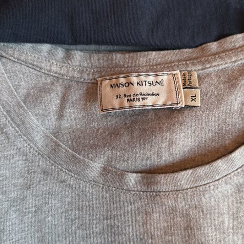 Maison Kitsune Paris T-shirt size XL, 2 pieces, grey and blue