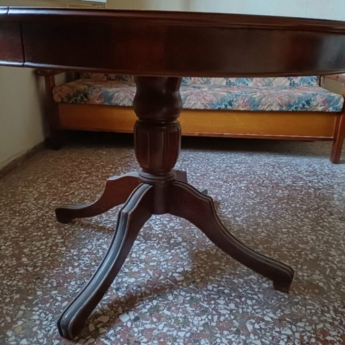 Rotonda table used with red tablecloth
