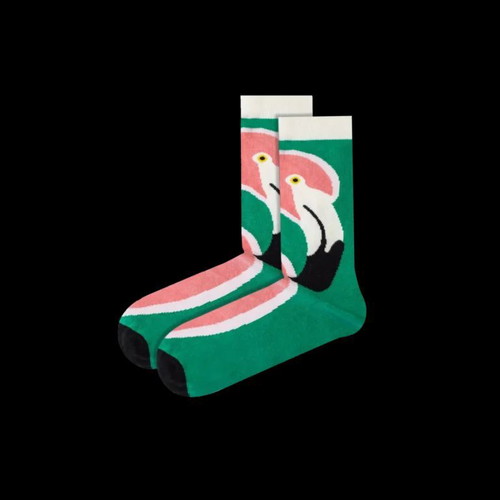 Flamingo women's socks new, green, size 36-42