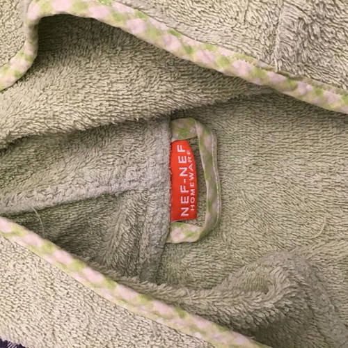 Nef-Nef children's bathrobe used for ages 4-6, light green
