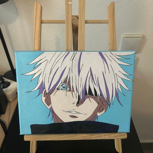 Satoru Gojo Canvas Painting like new with stand