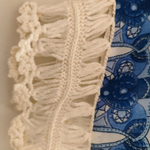 Blue-white shirt with fringes like new, Wellys, size XS