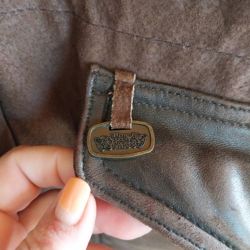 Men's leather coat Wild Cats like new, size 50, brown