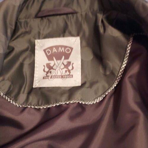 Damo women's waterproof coat new, green and gold, size M