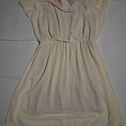 Lynne mini dress with inner lining, cream color