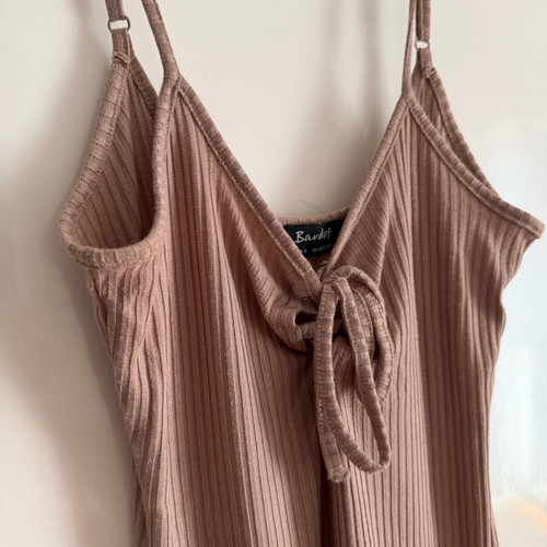 Bardot ribbed midi dress nude/beige like new size S/36