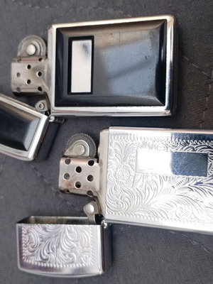 Zippo slim μεταχειρισμένο, σετ 2 τεμαχίων, made in USA