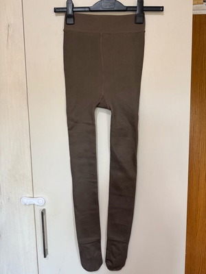 Ισοθερμικό καλσόν size XS - S σαν καινούργιο, καφέ με μπεζ fleece επένδυση