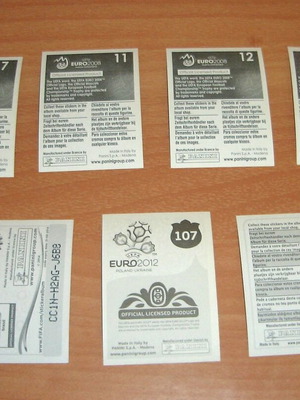 Panini ασημένια αυτοκόλλητα Euro 2008-2012 και World Cup 2010-2014 σαν καινούργια