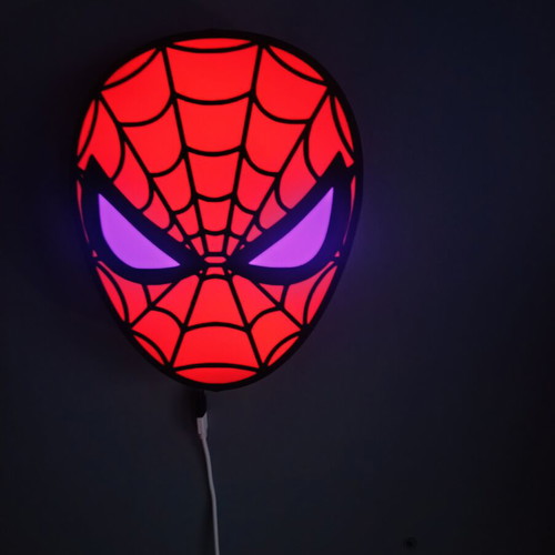 Spider-Man RGB wall mask with LED lighting and app control