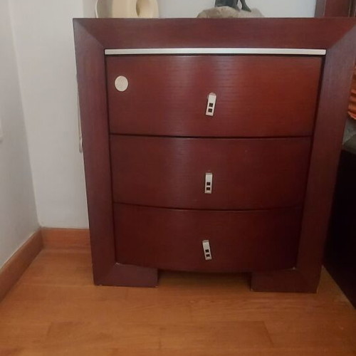 Bedroom furniture set used with bed frame, drawer chest and nightstand