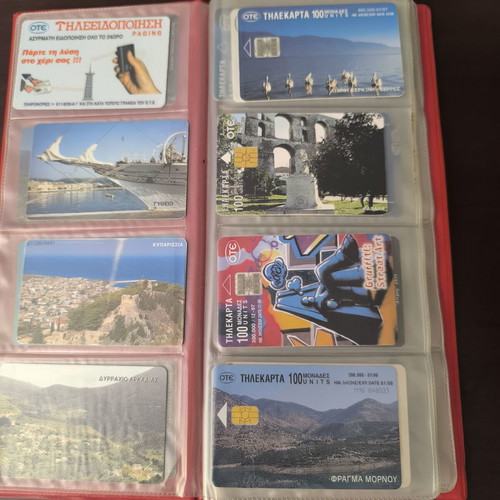 Vintage OTE phone card collection 1990s in album