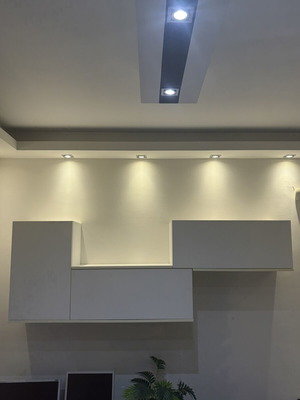 White Composition Cabinets used with internal shelves