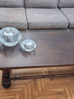 Wooden coffee table, dark brown, classic design
