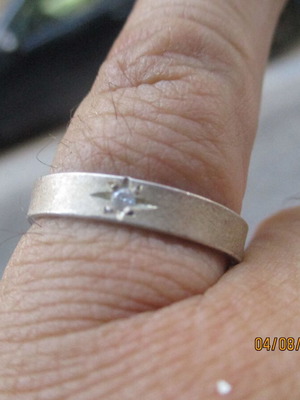 Silver 925 wedding ring size 58.50, like new