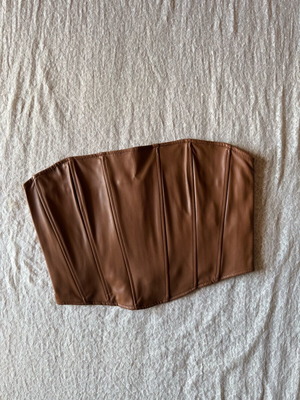 Zara ταμπά δερμάτινος κορσές σαν καινούργιος