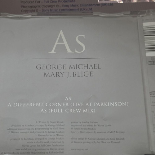 George Michael As CD used, rare duet
