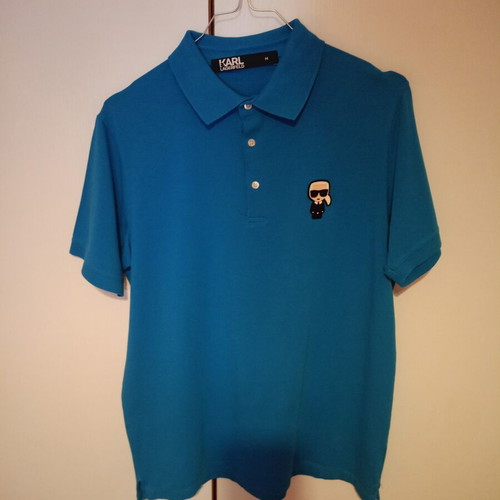 Karl Lagerfeld men's polo shirt like new, blue, size M