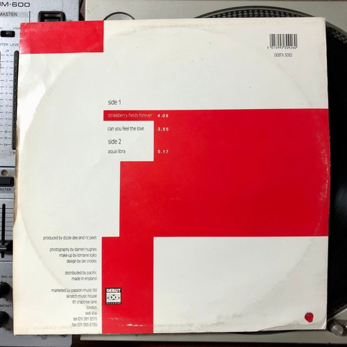 Candy Flip Strawberry Fields Forever vinyl used, 12", 45 RPM, single, pop
