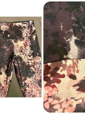 Oysho floral ψηλόμεσο κολάν small σαν καινούργιο