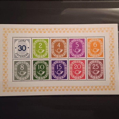 German unsealed stamp series 1982, 2 sheets