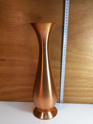 Copper vase tall 35 cm used with minor surface wear