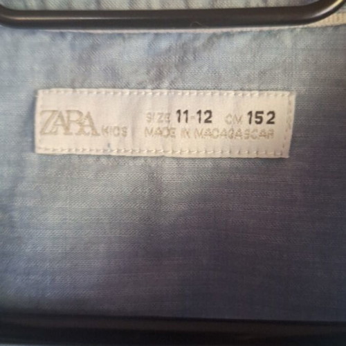 Zara boys' dress shirt blue like new size 152 cm