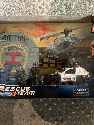 Playset Ομάδα Διάσωσης Αστυνομίας Καινούργιο Με Όχημα Και Ελικόπτερο