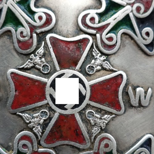 German Third Reich Silver and Enamel Cigarette Box used