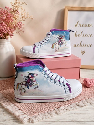 Santoro London Gorjuss High Sneakers Size 36 New