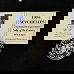  1994 SEYCHELLES - Lady of the Century, The Queen Mother ** Silver Proof coin ** w COA