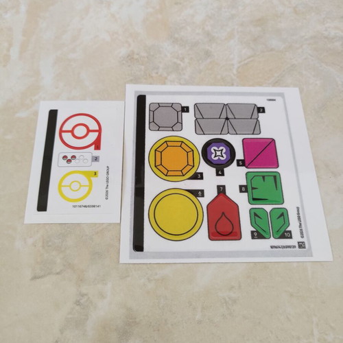 Stickers for LEGO Pokemon GWP Sets 40892 and 40911 new