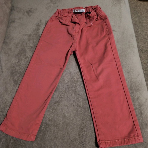 Energiers red fabric pants for girl 3 years like new, 98 cm