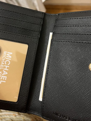 Michael Kors black wallet new with card slots and zipper coin pocket