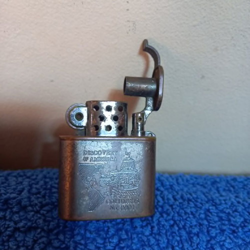 Columbus Lighter used, vintage brass finish, 1956